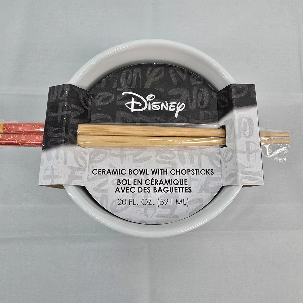 Disney Winnie the Pooh 20 oz Ceramic Ramen Bowl with Bamboo Chopsticks NEW‎
